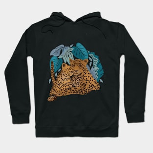 Leopard Mum and cub print Hoodie